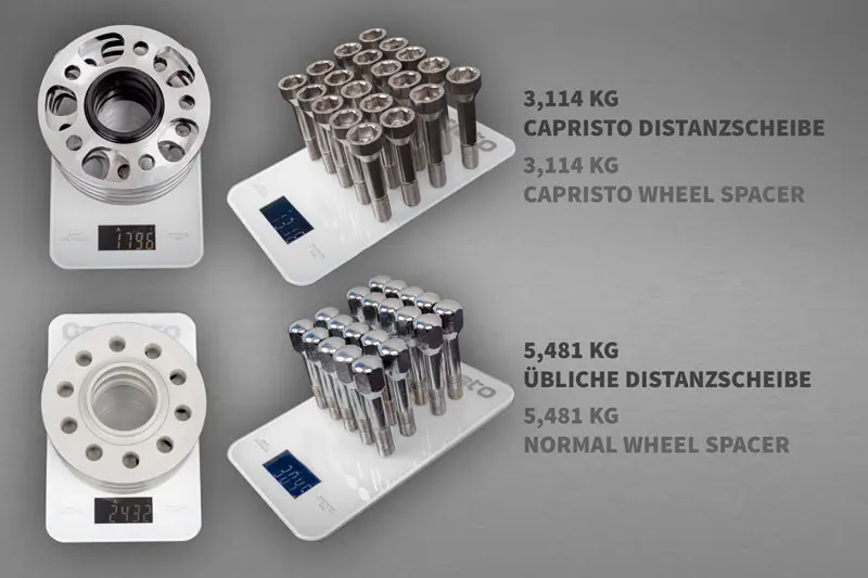 Capristo Wheel Spacers 14Mm Front / 17Mm Rear (Circle Shape) With Titanium Wheel Bolts - Ferrari 458/ Ff/ F12/ 812Sf 2