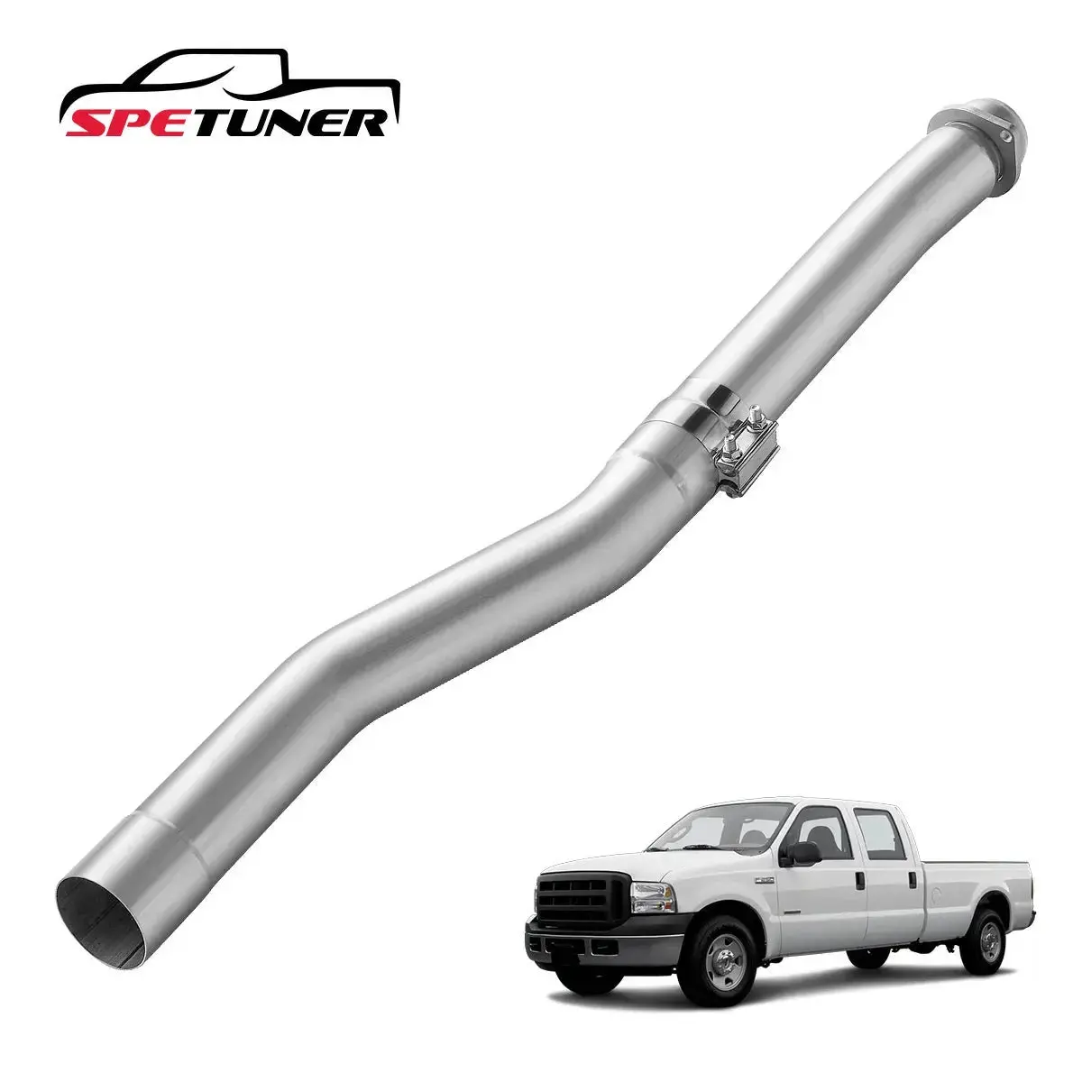 3.5" Cat & Muffler Delete Exhaust For 2003–2007 Ford 6.0L Powerstroke F-250/F-350 1