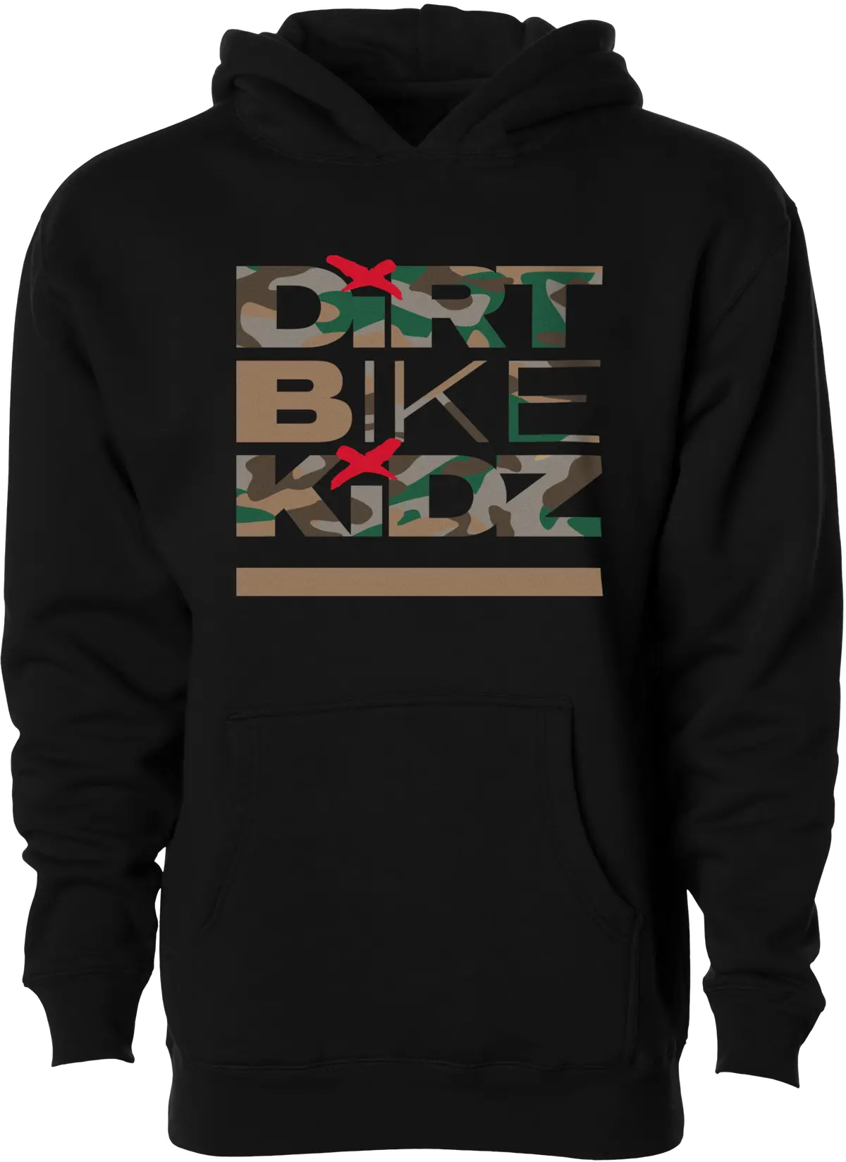 Classic Camo Youth Hoodie Black Yx 1