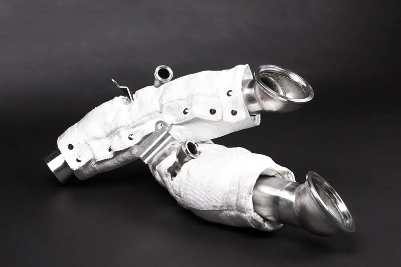 Capristo Cat Spare Downpipes + Heat Blankets - Ferrari Sf90 1