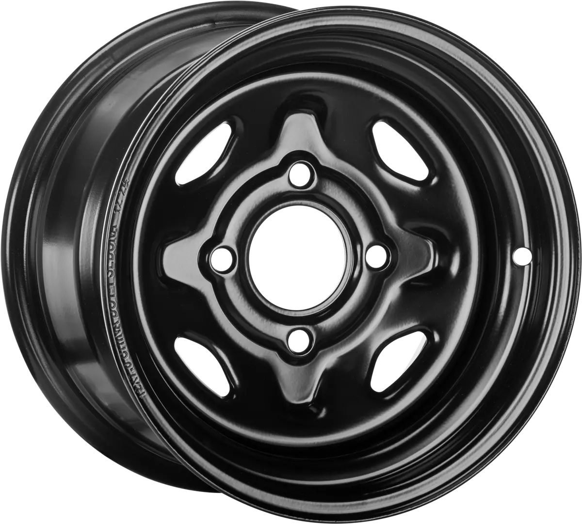 Sedona Steel 12X7 4/110 4+3 Blk Front/Rear 1