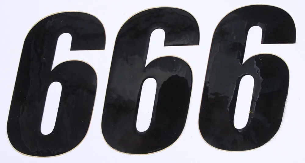 Number 6 Black 6" 3/Pk 1