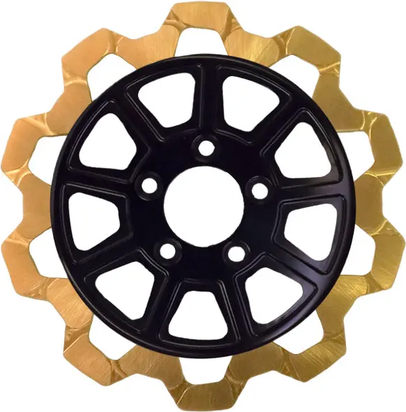 9 Spoke Rotor Rear Blk/Gold Bow Tie 11.8" 7Mm 1