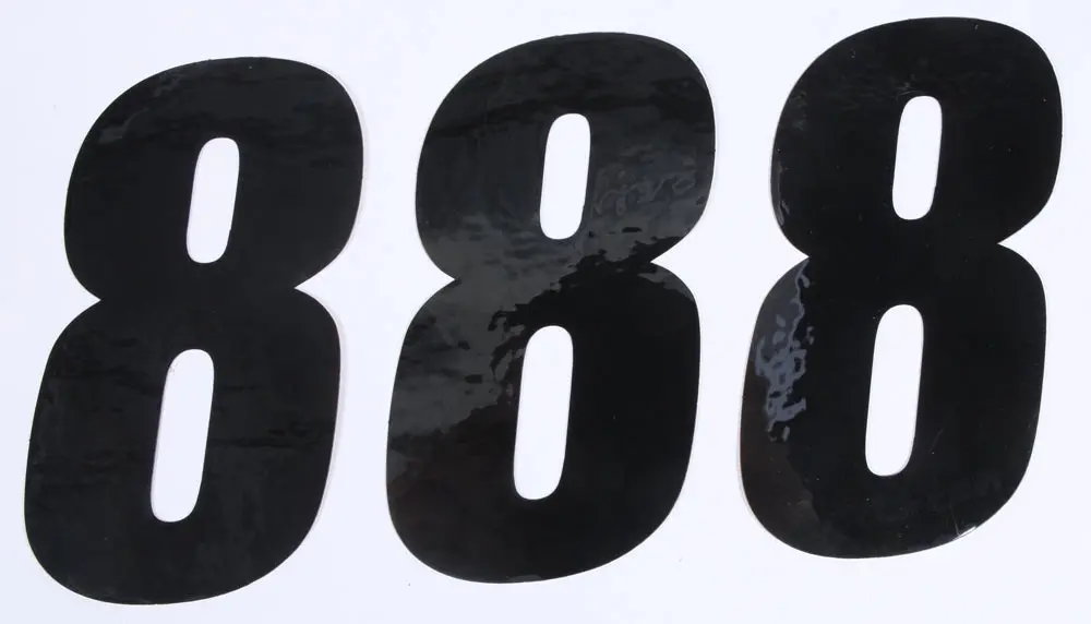 Number 8 Black 6" 3/Pk 1