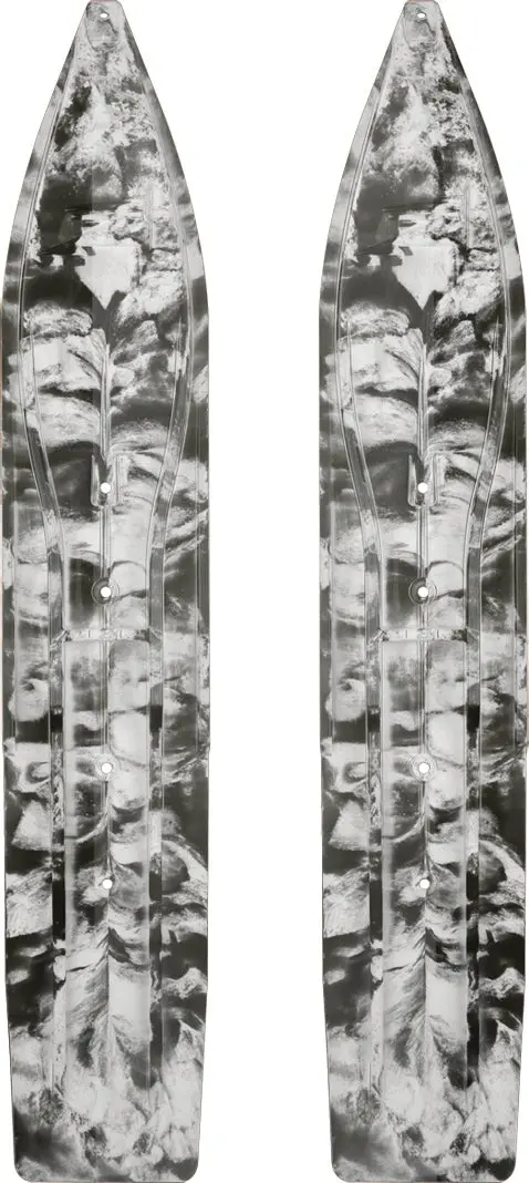 Pr/ Slydog Powderhound 8X Ski 8" Blk/Wht Swirl 1