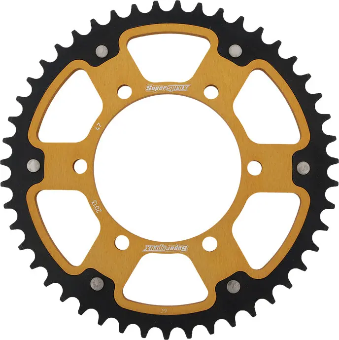 Rear Stealth Sprocket Alu/Stl 47T 520 Gld Tri 1
