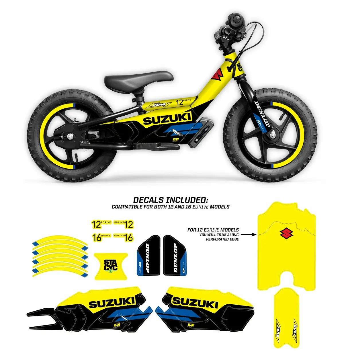 Graphic Kit Stacyc Suzuki Graphic Kit Stacyc 12" & 16" 2