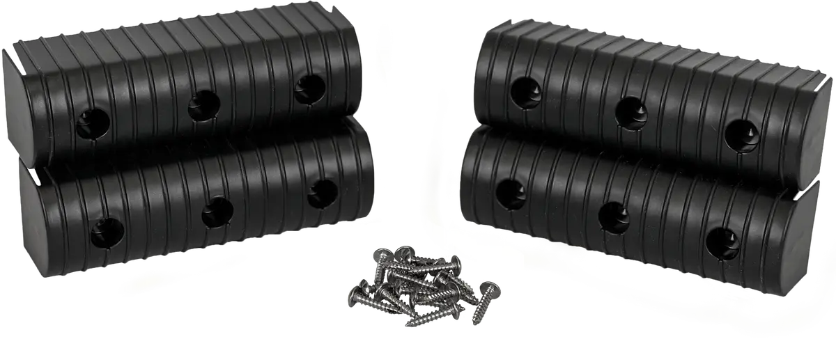 Bunk Wrap End Cap Kit 2X6 4/Pack W/ Hardware Black 1