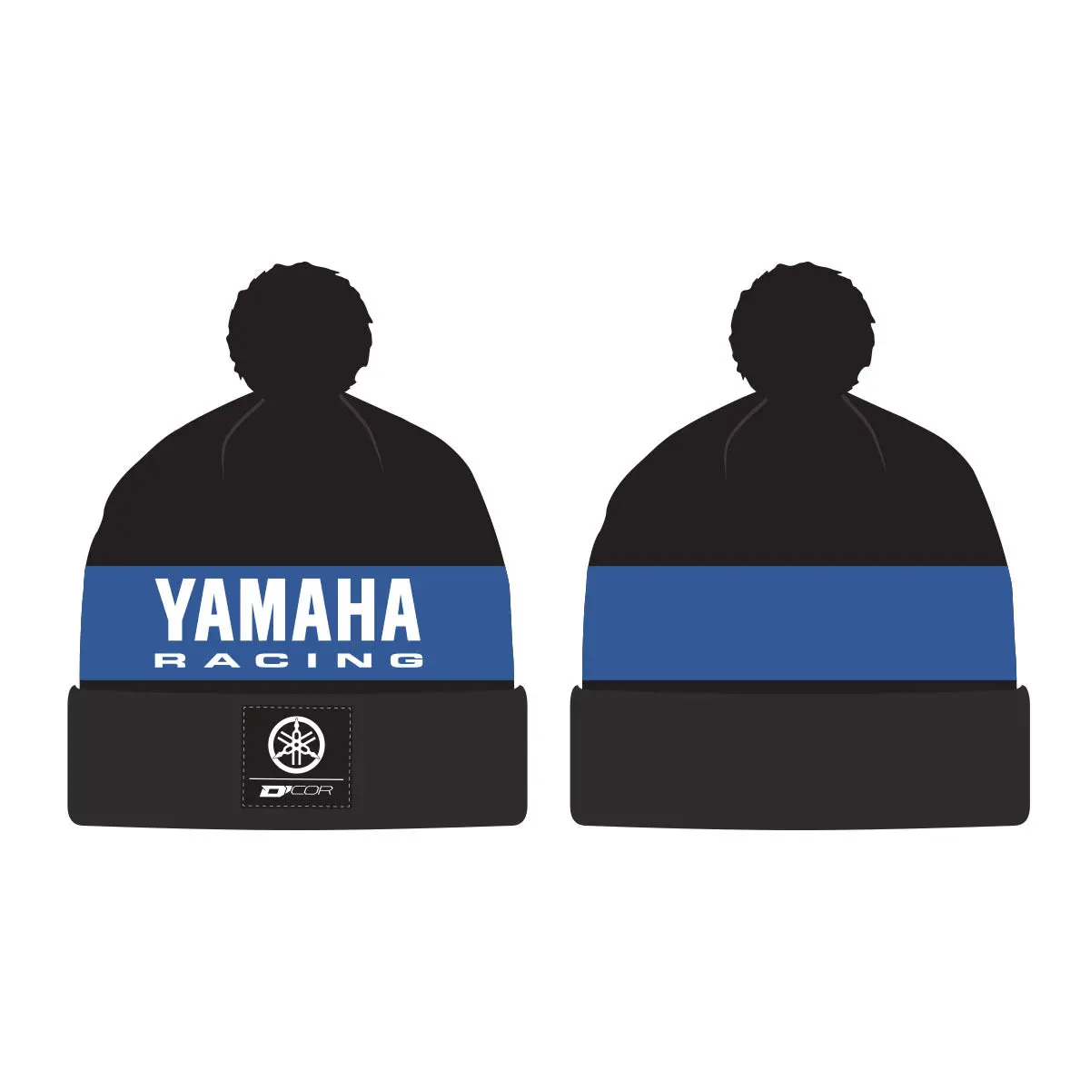 Yamaha Beanie Stripe Black/Blue 2