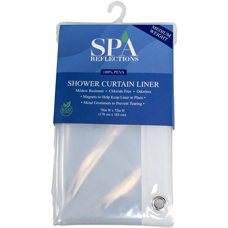 Spa Reflections Medium Shower Curtain Liner 70" X 72" 1