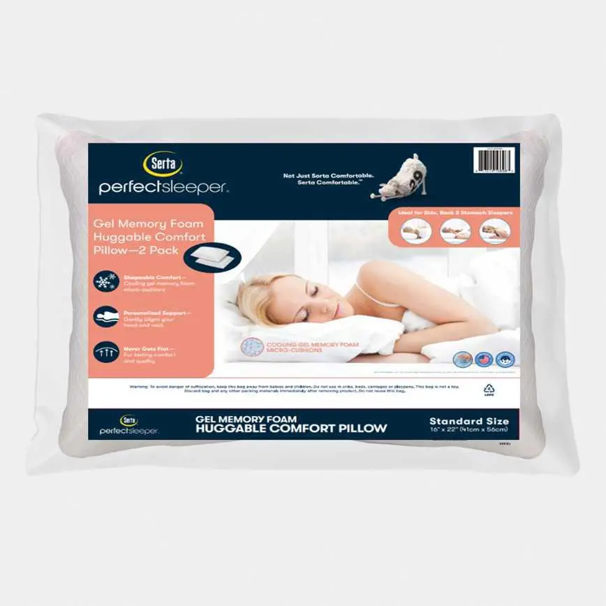 Serta Memory Foam Pillow 16" X 22" 2 Pk. 1