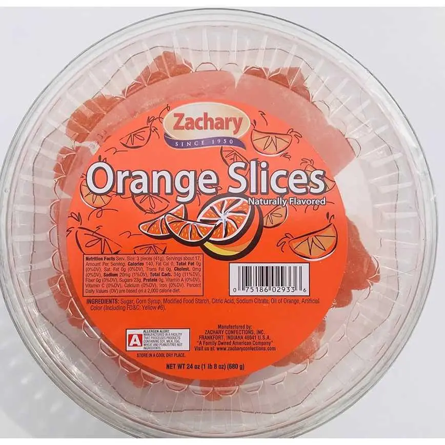 Zachary Confections Orange Slices 24 Oz. 1