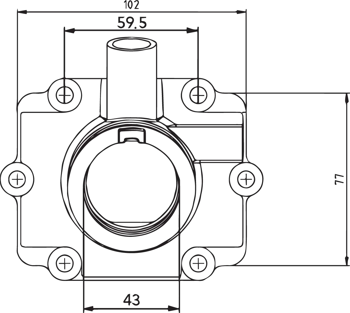 Kimpex Carburetor Mounting Flange - Polaris 301733 1