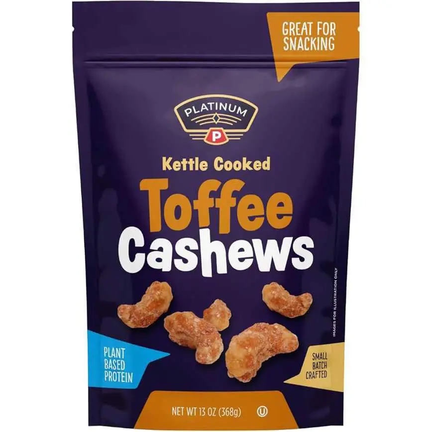 Platinum Flavored Cashews Toffee 13 Oz. 1