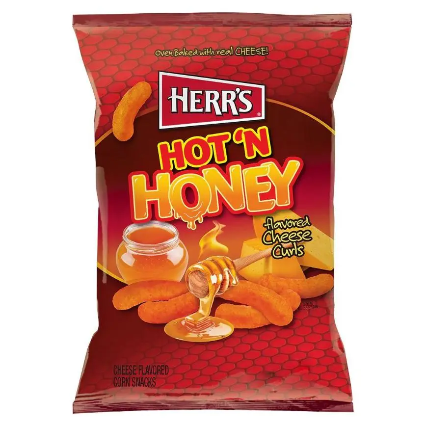 Herr's Hot'n Honey Flavored Cheese Curls 6 Oz. 1