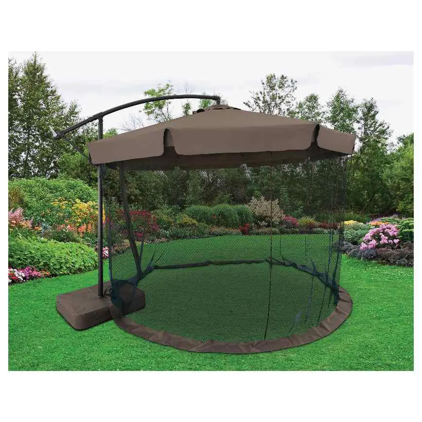 Sarasota Breeze Offset Umbrella With Screen 10' 1