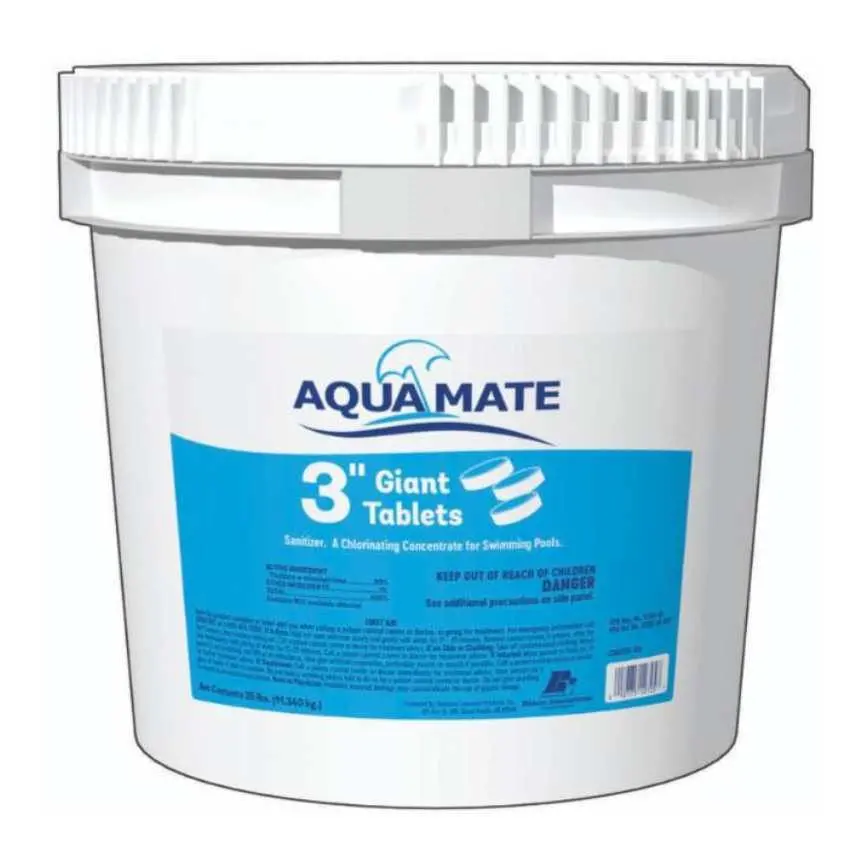 Aquamate Chlorine Tablets 25 Lb. 1