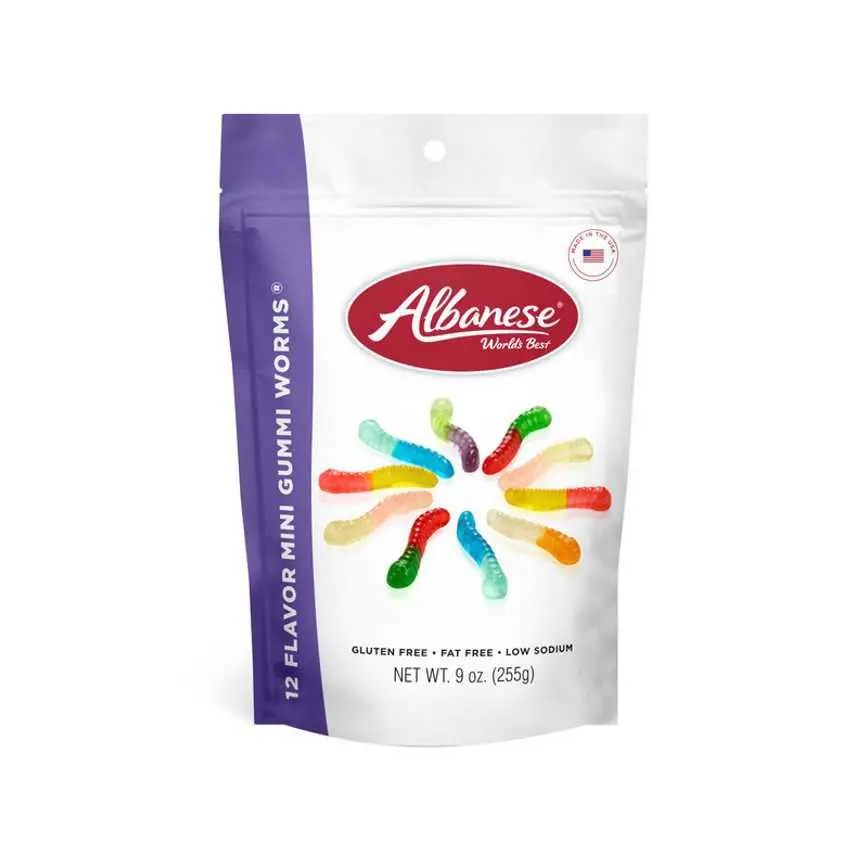 Albanese 12 Flavor Gummi Worms 9 Oz. 1