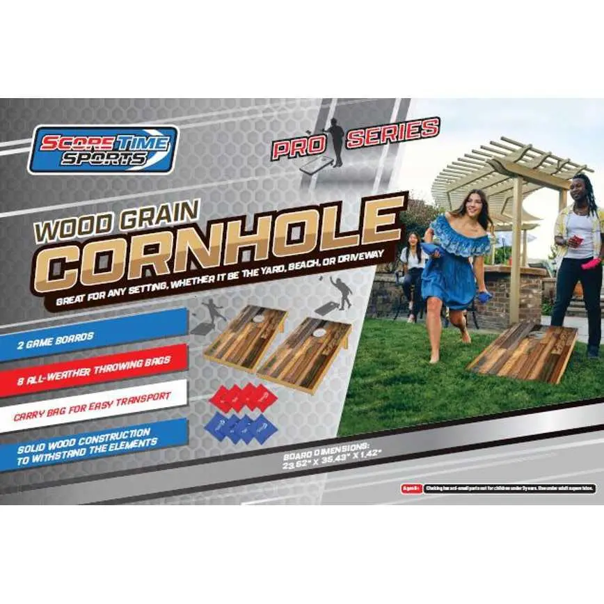Score Time Sports Wood Grain Cornhole 1