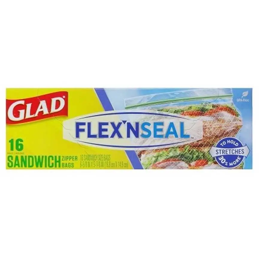 Glad Flex N' Seal Sandwich Bags 16 Ct. 1