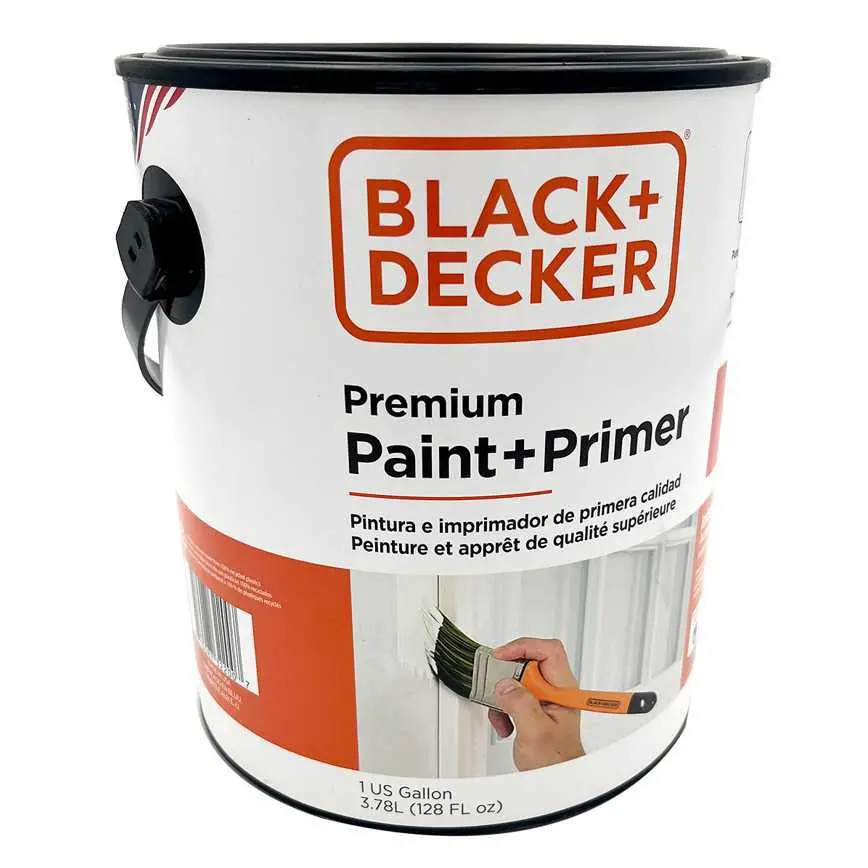 Black+Decker Premium Paint + Primer Flat White 1 Gal. 1