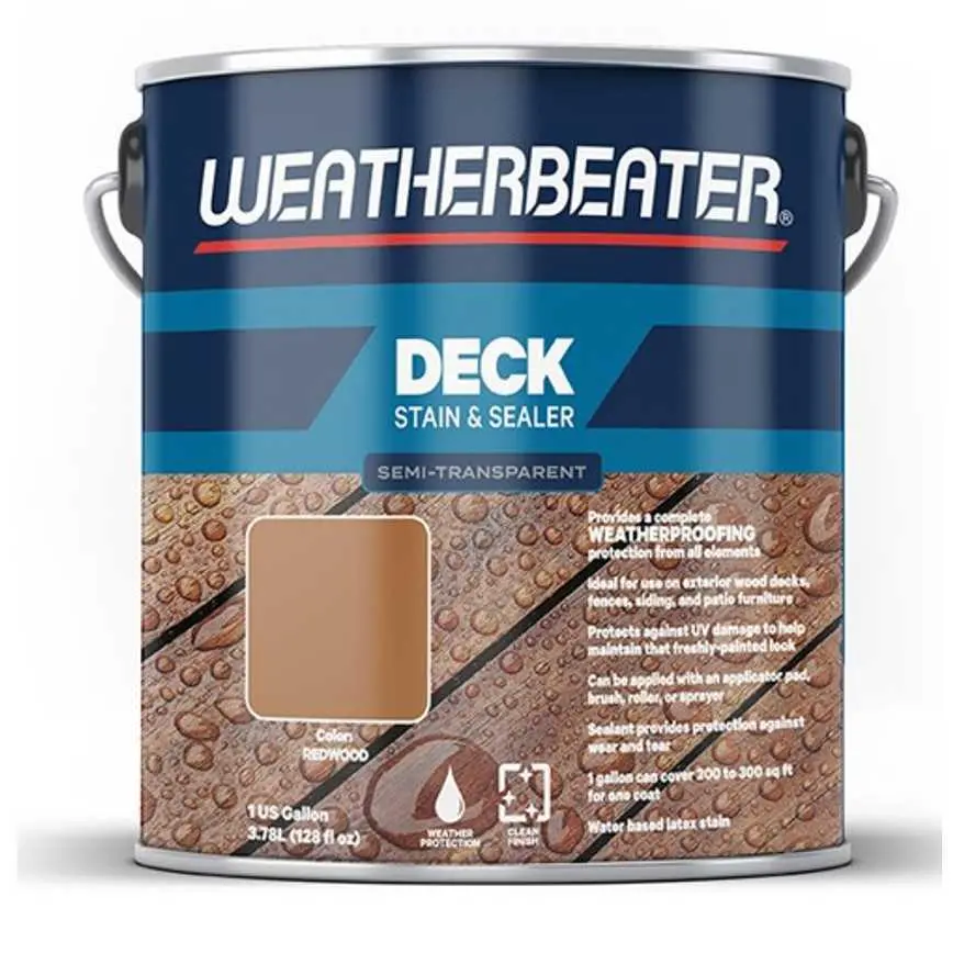 Weatherbeater Deck Stain & Sealer Redwood 1 Gal. 1