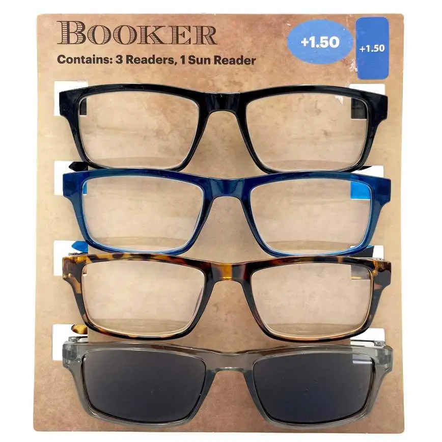 Booker Reading Glasses 4 Pk. +1.50 Magnification 1