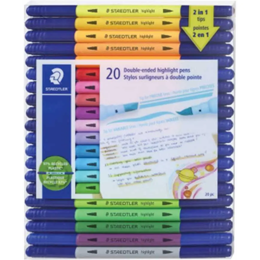 Staedtler Double-Ended Highlight Pens 20 Ct. 1