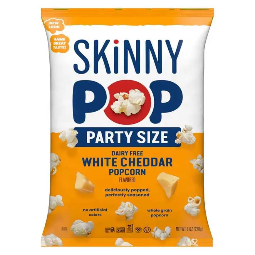 Skinny Pop Dairy Free White Cheddar Popcorn 8 Oz. 1