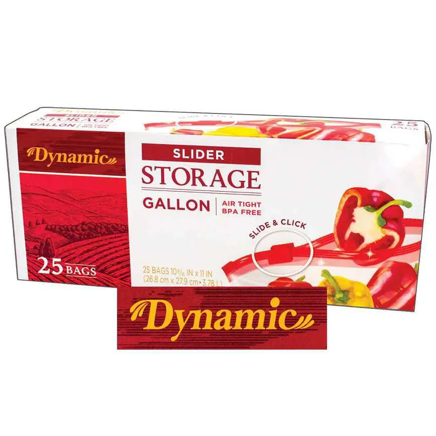 Dynamic Gallon Storage Slider Bags 25 Ct. 1