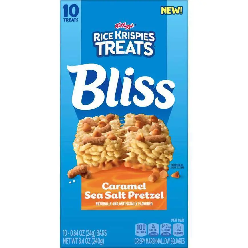 Rice Krispies Treat Bliss Bars Caramel Sea Salt Pretzel 10 Ct. 1