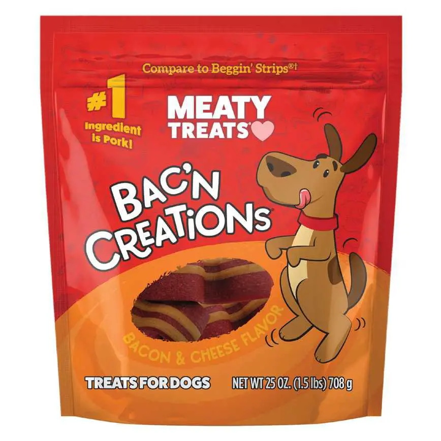 Bac 'N Creations Treats For Dogs Bacon & Cheese 25 Oz. 1