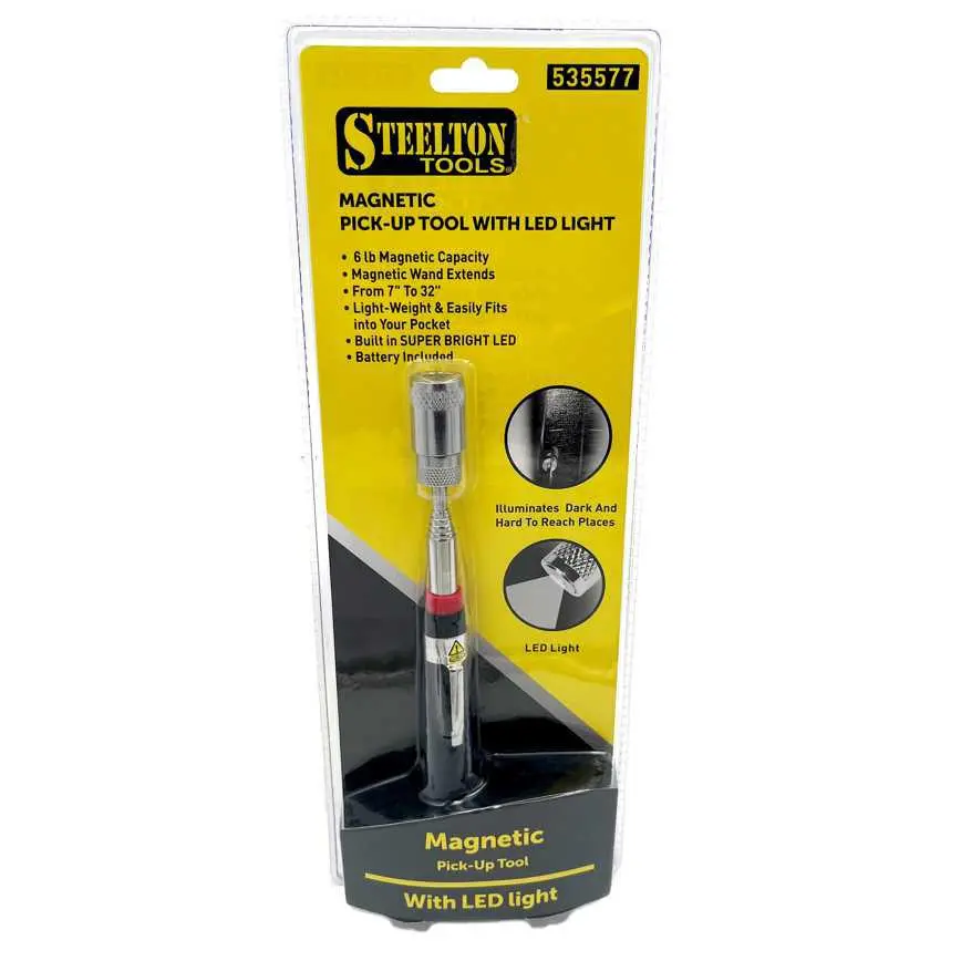 Steelton Tools Magnetic Pick-Up Tool With Led Light 1