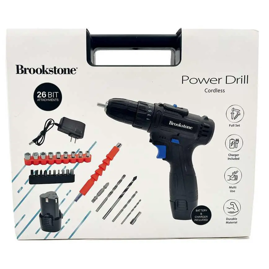 Brookstone Cordless Drill 12V 1