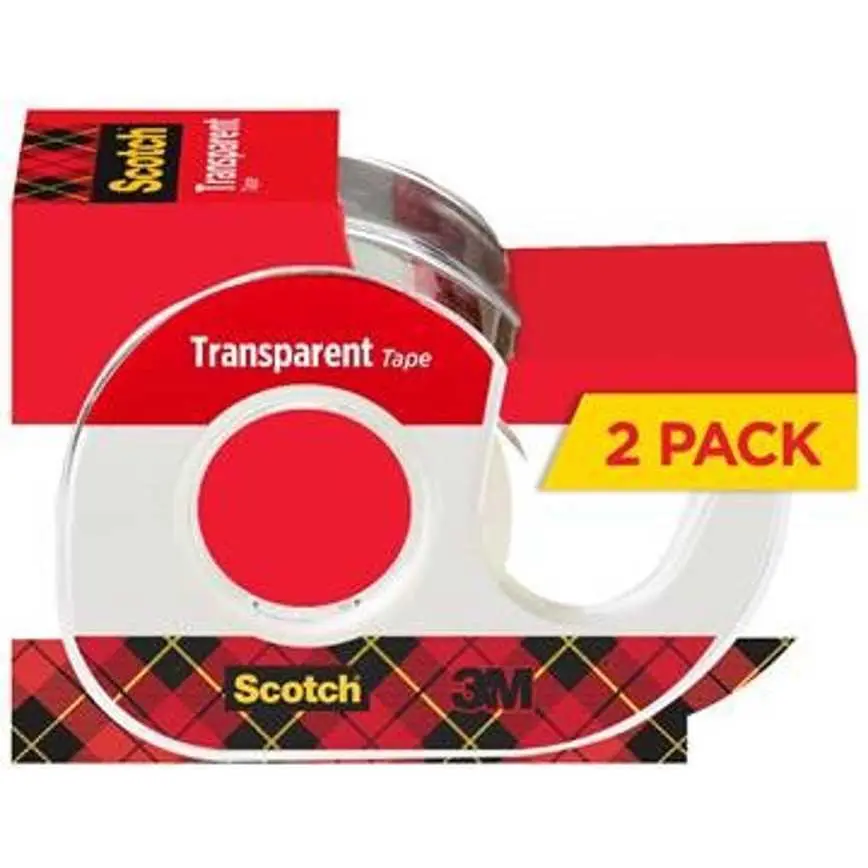 Scotch Transparent Tape 3/4" X 250" 2 Pk. 1