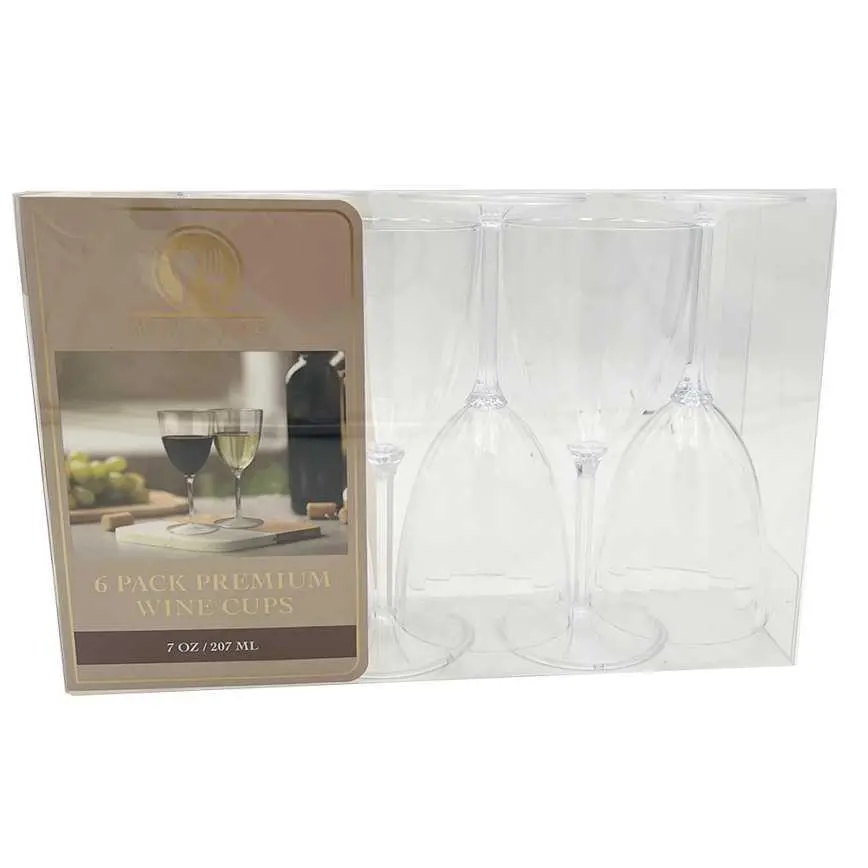 Plastic Wine Cups 6 Pk. 1