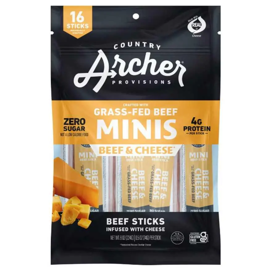 Country Archer Beef & Cheese Minis 16 Ct. 8 Oz. 1