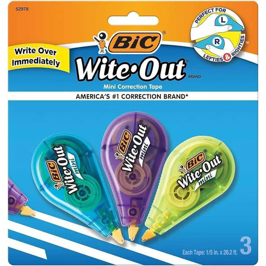 Bic Wite Out Mini Correction Tape 3 Pk. 1