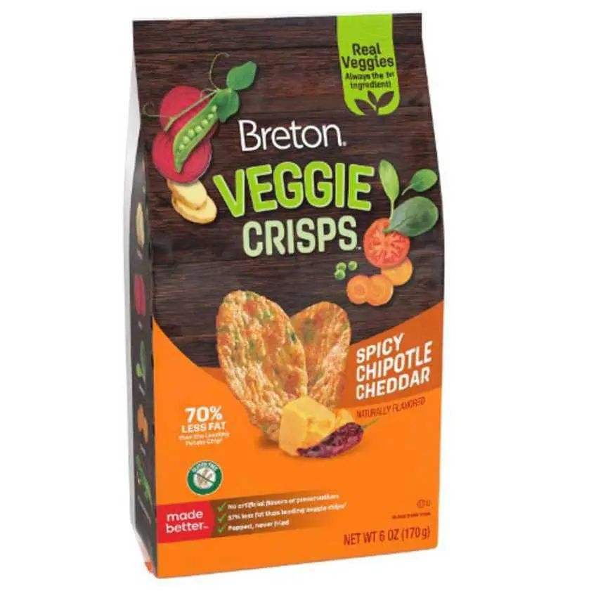 Breton Spicy Chipotle Cheddar Veggie Crisps – 6 oz Bag