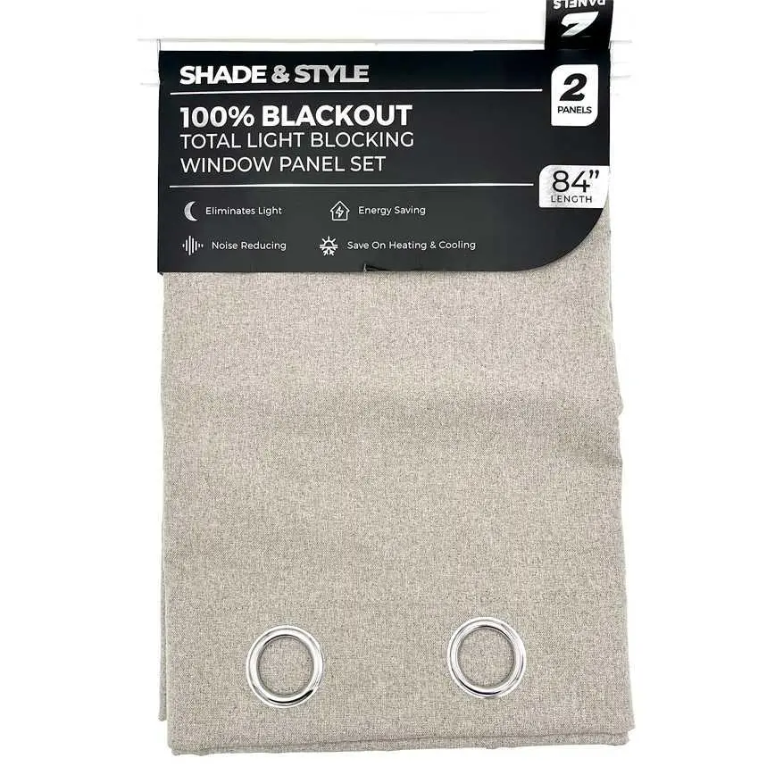 Shade & Style 100% Blackout Panel Set 2 Pk. 1