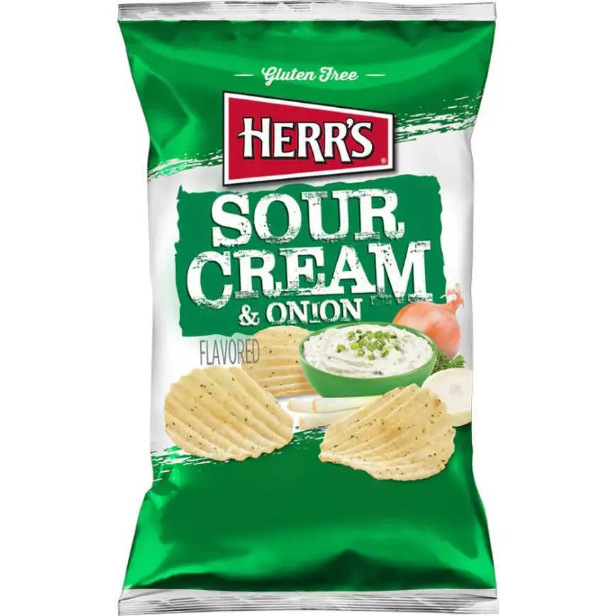 Herr's Potato Chips Sour Cream & Onion 7 Oz. 1