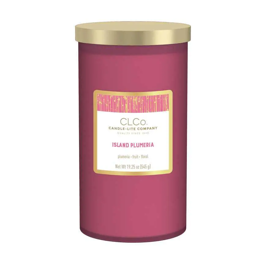 Candle-Lite Frosted Jar Candle Island Plumeria 19.25 Oz. 1