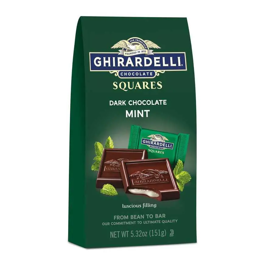 Ghirardelli Chocolate Squares Dark Chocolate Mint 5.32 Oz. 1