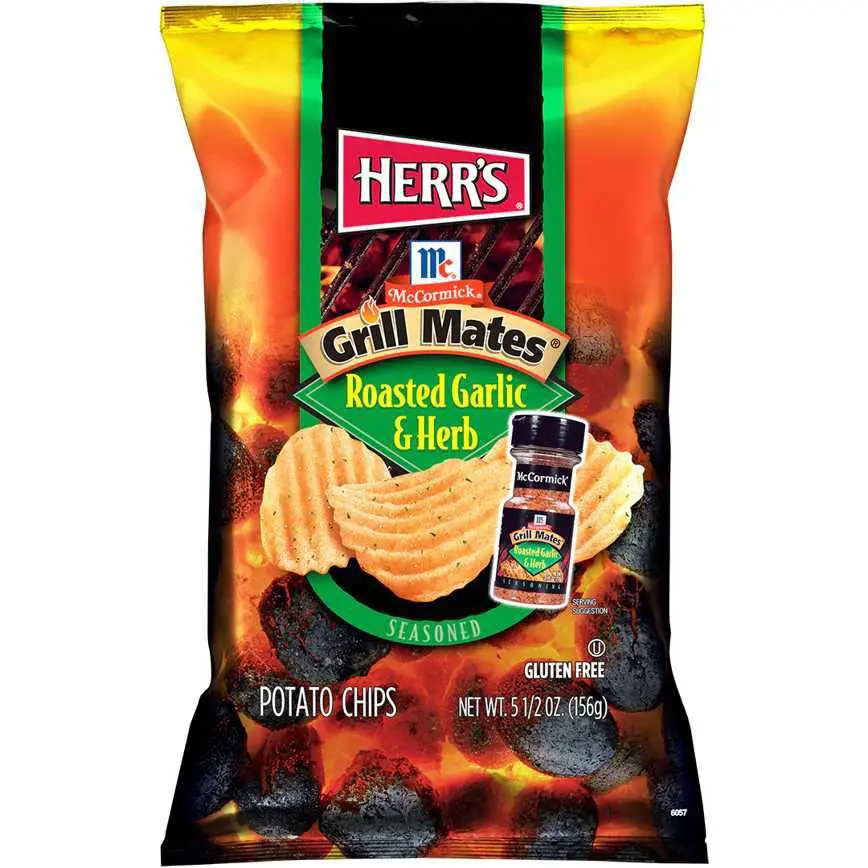 Herr's Chips Grill Mates Roasted Garlic & Herb 5.5 Oz. 1