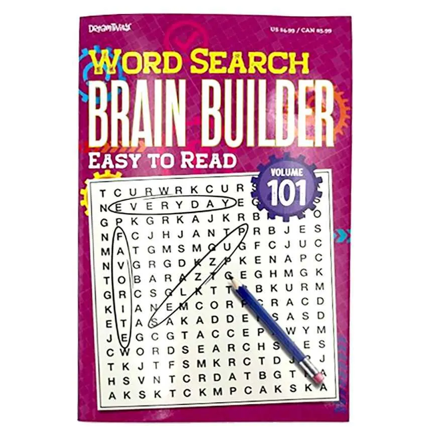 Word Search Brain Builder Digest-Sized Puzzle Book 1