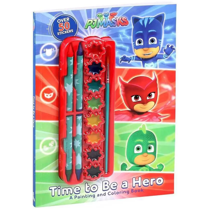 Pj Masks: Time To Be A Hero Painting And Coloring Book 1