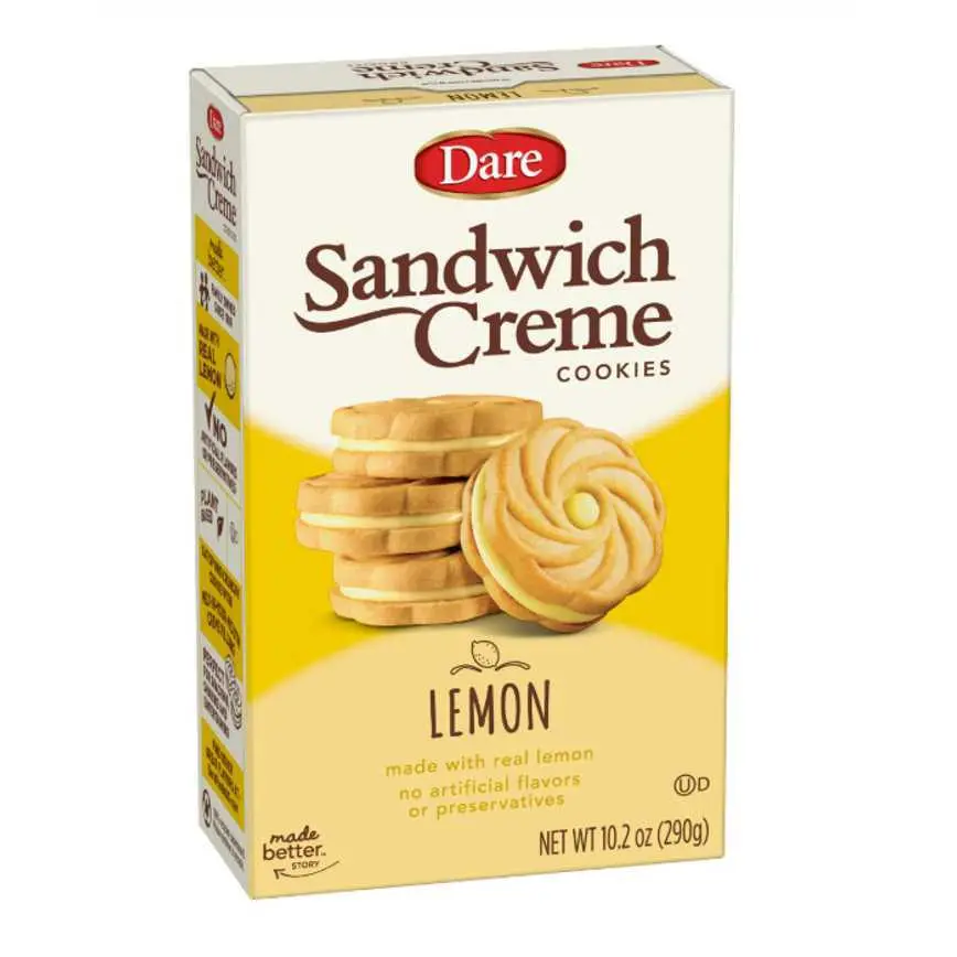 Dare Sandwich Creme Cookies Lemon 10.2 Oz. 1