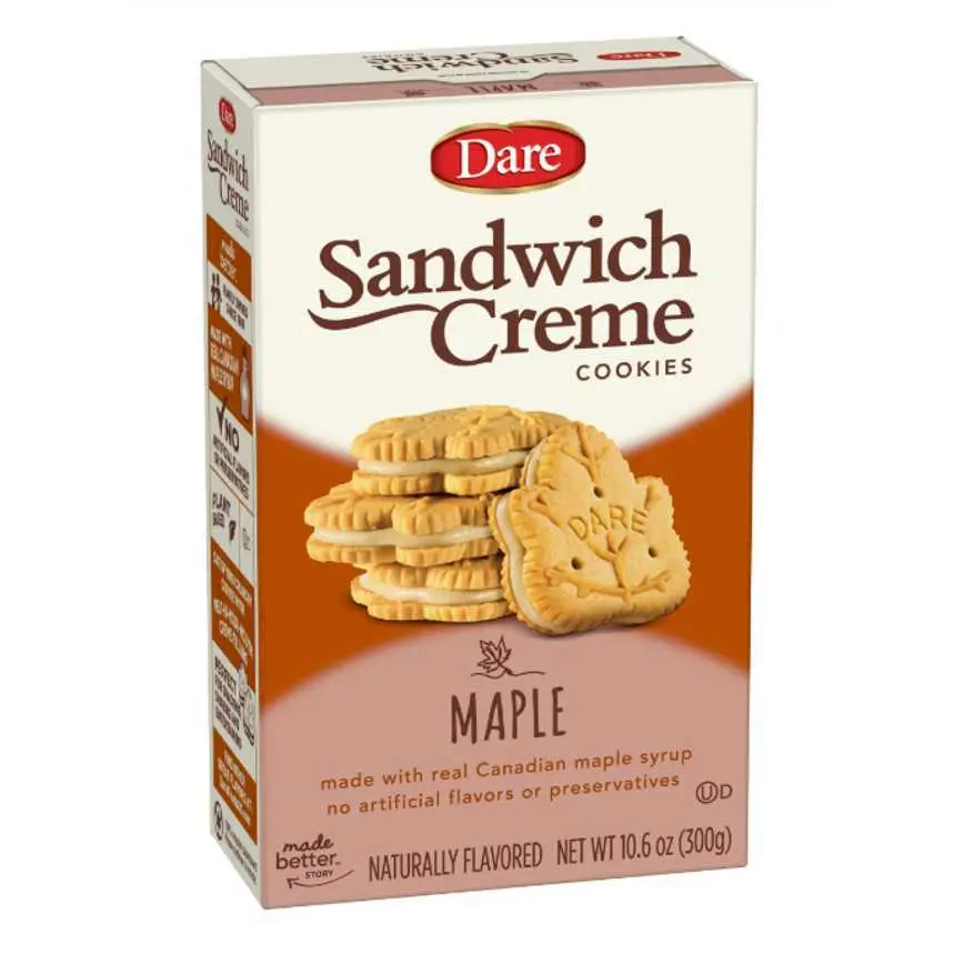 Dare Sandwich Creme Cookies Maple 10.6 Oz. 1