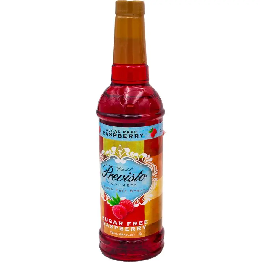 Previsto Syrup Sugar Free Raspberry 25.4 Oz. 1