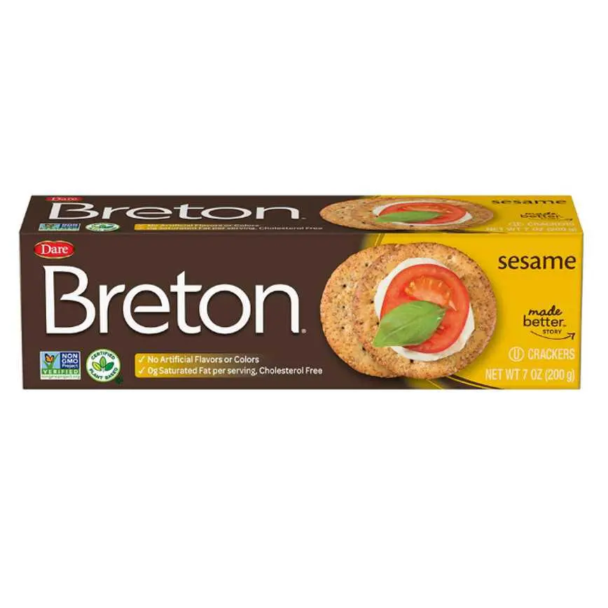 Dare Breton Crackers Sesame 7 Oz. 1